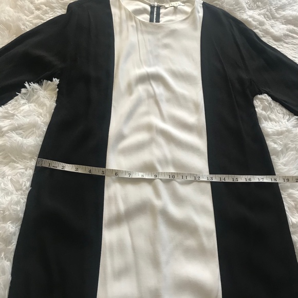 Sandro Color Block 3/4 Sleeve Sheath Midi Dress - Picture 6 of 8